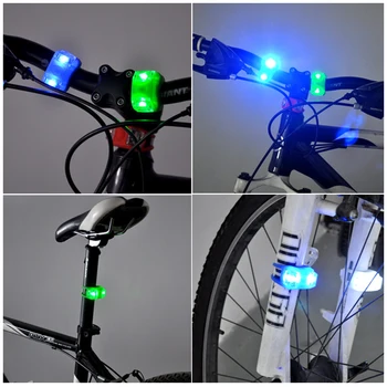 LED Strobe Rep Zadaj Flash Svetlobe One-Touch Stikalo Žarnica Luč Silikonska Vodotesna Izposoja Koles, Kolesarski Dodatki