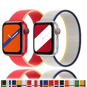 Najlon zanke traku za Apple watch band 44 mm 40 mm iwatch band 42mm 38 mm smartwatch pas, zapestnica correa apple watch 6 se 5 4 3 2