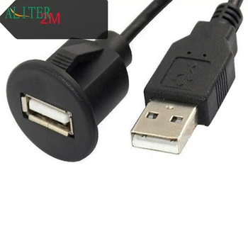 2m PC Avto Dash Krovu Gori USB 2.0 Moški-Ženska Vtičnico Razširitev Plošča Kabel Feb8