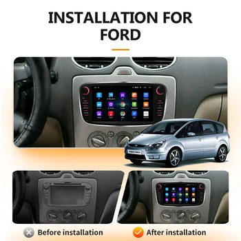 DOVOX Za Ford Focus S-MAX, Mondeo, C-MAX, Galaxy Android 10 avtoradio Multimedijski Predvajalnik Videa, GPS Navigacijo 2din Autoradio Stereo