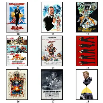 31 Modelov, James Bond 007 Whitepaper Plakat Nalepko Domov Umetnosti Slikarstva Smešno Stenske Nalepke za Coffee House Bar 2