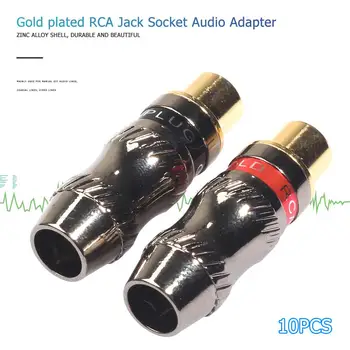 10pcs RCA Ženski Plug Spajkanje Avdio Video Adapter, Priključek Jack Kabel Pretvorniki pozlačeni Plug Dober Stik Uspešnosti