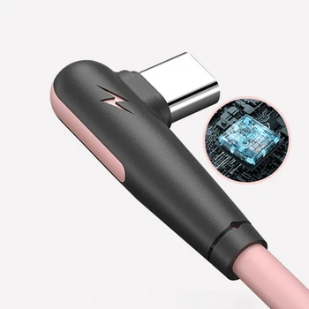 Komolec Hitro Polnjenje Silikonski Modra/ Roza/ Rumena Enostaven za Čiščenje, Hitro Polnjenje USB Kabli Pribor