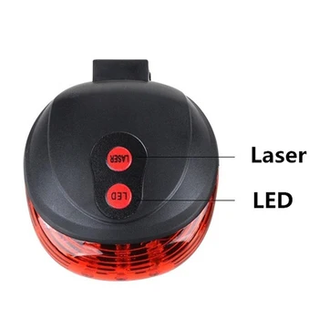 Novo Nepremočljiva Izposoja Kolesarske Luči, zadnje luči LED Laser Varnost Opozorilo Kolesarske Luči, Izposoja Rep Kolesarske Opreme, Svetlobe
