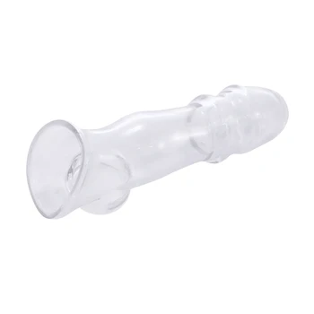 Dolžina 160 mm velike silikonski Moški penis rokav enlarger ropstva petelin obroč extender kondom dildo Večkratno uporabo Intimnih seks igrače