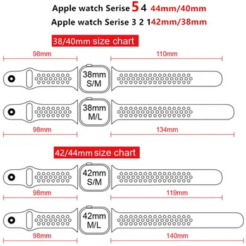 Trak za Apple watch band serije 6 SE 5 4 3 44 mm 40 mm manšeta 38 mm 42mm silikonski pas, zapestnica Za iWatch correa dihanje