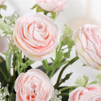 10 Glav/Šopek Svileno Cvetje Umetno Cvetje Mini Rose Simulacije Cvet Doma Stranka Poročne Poročni Vrt Namizni Dekor