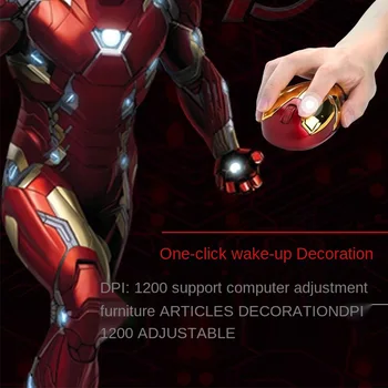Disney Marvel Avengers, Iron Man, Brezžično Miško Igralec Izklop Kliknite 1000/1200/1600DPI Primeren za Računalnik Prenosni RAČUNALNIK Darilo za Rojstni dan