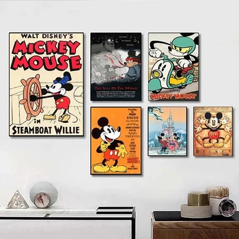 Disney Srčkan Veliki Avatar Platno Slikarstvo Mickey Mouse Umetniških Fotografij in Plakatov Stenske Slike za otroke, Soba Dekoracijo doma Cuadros