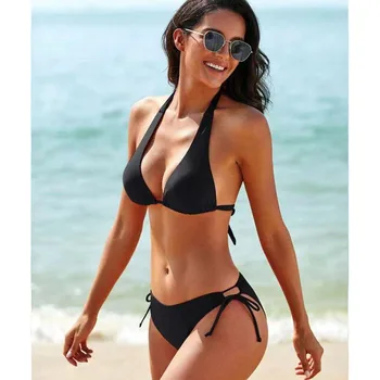 Kopalke Ženska Trdna Kopalke 2022 Nove Seksi Bikini Komplet Backless Čipke Bikinis Plavanje Obleko Za Ženske Brazilski Dva Kosa Biquini