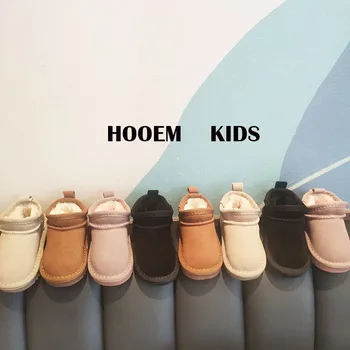 2021 Pozimi Otrok korejski Sneg Škornji Fantje in Dekleta Sneg Bombaž Barva Toplo Kratek Modni Čevlji