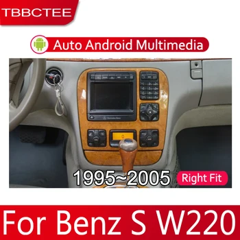 Android 2 Din avtoradio Multimedijski Predvajalnik Videa, samodejno Stereo GPS ZEMLJEVID Za Mercedes Benz Razred S W220 1995~2005 Medijev Navi Navigati