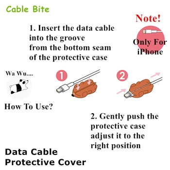 Kabel Zaščitnik Srčkan Živali Navijalec Organizator Za iphone, USB Kabel za Polnjenje Slušalke Žične Prijatelji Karikatura zaščitni Pokrov
