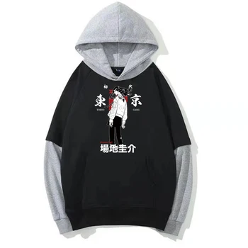 Tokio Revengers Hoodie Anime Smešno Moških Japonske Anime Moda Keisuke Baji Grafični Harajuku Hoodie Sweatshirts Oblačila