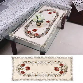 Vintage Vezene Tkanine Ovalne Prtom Primeru Pogostitve Pravokotnik Tabela Zajema Dobavo Doma Dekoracijo za svate