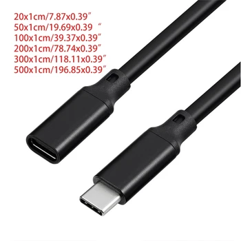 2021 Novo 100W PD 5A USB3.1 Tip-C Podaljšek 4K 60Hz USB-C Gen 2 10Gbps Podaljšek Kabel za macbook Nintend Stikalo SAM SUNG