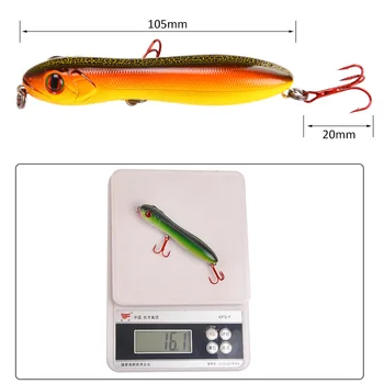 1PCS Kača Glavo Fishing Lure Svinčnik 105mm/16.1 g ABS Umetne Ročice Vabe Swing Plavanje Težko Vabe FishingTackle
