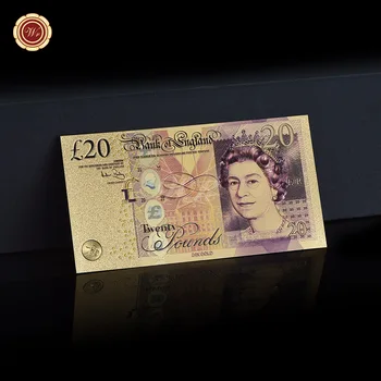 WR Združenem Kraljestvu Funtov 5 10 20 50 Bankovcev 24K pozlačeni Elizabeta II GBP Replika Papir Bankovcev Denarja Darila Za Zbiranje