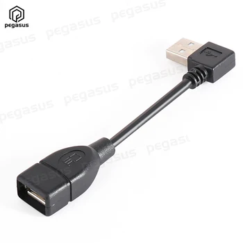 0.1/0.4 M USB 2.0, Moški-Ženski USB Levo/Desno 90 Stopinj Kabel AM/AF USB Podaljšek