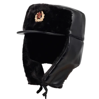 Moški ženske windproof topla ušesa klobuk bomber specializiranimi za umetno krzno uho zavihek klobuki zimske smučarske kape konjenica catcher bombaž Lei Feng skp