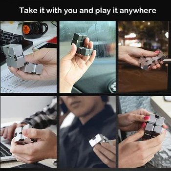 Fidget Infinity Kocka, Anksioznost, Stres Relief Fidget Igrače, Sestavljanke, Kocke Prst Plaything Neskončno Pretvorbo Bloki