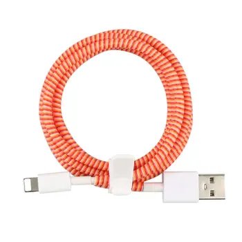Telefonske Žice Kabel Vrv Zaščitnik 1.4 m Anti-break Pomlad Zaščito Vrv Za USB Kabel za Polnjenje Slušalke Podatkov Plastičnih Navijalec 7 Barv