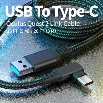 Za Oculus Quest 2 Link Kabel 5M USB 3.0 Hitro Polnjenje Kabli za Quest2 VR Prenos Podatkov Hitro Stroški VR Slušalke Pribor