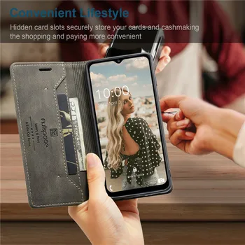 Za Samsung M12 2021 Flip Denarnice Primeru Samsung Galaxy M12 M32 5G Usnje RFID Blokiranje Pokrovček za Galaxy A12 A 72 52 22 E Primeru