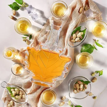 6pcs 100 ml Prazno, ki Želijo Parfum Steklenice Maple Leaf Shranjevanje Prozorni Kozarci Steklenice Eterično Olje Vial