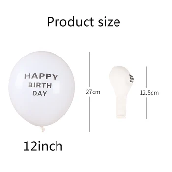 12 palčni 2.8 g 10pcs/30pcs Happy Birthday Balon HAPPY BIRTHDAY, DA STE Pismo Latex Balon 1. Rojstni dan Odlikovanja