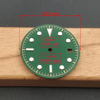 Po meri Logo DIY Watch 30.5 mm Svetlobna Sterilne Številčnico Primerni za Miyota 8215 82 Self Navijanje Watch Gibanje Uro Del