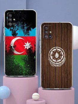 Azerbajdžan Zastavo Fundas Pokrovček za Samsung Galaxy A51 A71 A41 A31 A21 A11 A01 M31 Lupini Pregleden Mehko TPU Telefon Primeru Coque TPU