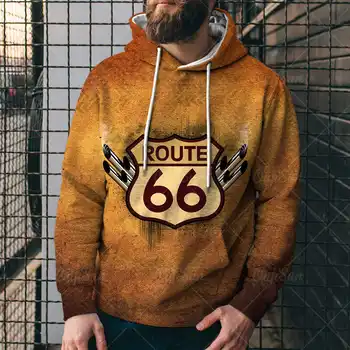 Prevelik pulover s kapuco Moški 66 Ustvarjalne Vzorec 3D Tiskanje Dihanje Majica 2021 Modni Moški Puloverji Jopice moška Oblačila