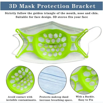 Silikonsko Masko Imetnik Koristno 3D Masko Nosilec Masko Nosilec za Notranjo Podporo Okvir Usta Kape Odraslih Dihanje Ventil