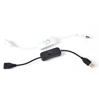 1pc 28 cm Kabel USB S Stikalom Moški-Ženska Stikalo NA OFF Kabel Preklop LED Luči, Napajalni Kabel