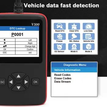V500 Diagnostični Instrument Široko Združljivost Plug and Play Specializiranih OBD Motorja Napaka Odstranitev Kodo Radirka Skener za Auto