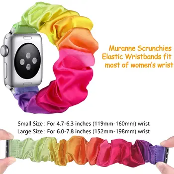 Scrunchie Trak za Apple watch trak 40 mm 44 42mm 38 mm 42 mm Elastično Najlon Solo Zanke zapestnica iWatch serije 6 5 4 3 se band