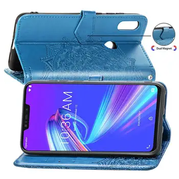 PU Usnja Flip Case Za Asus Zenfone Max M2 ZB633KL 6.3 Luksuzni Denarnice, mobilni Telefon Primeru Za ASUS ZB633KL ZB 633KL Primeru