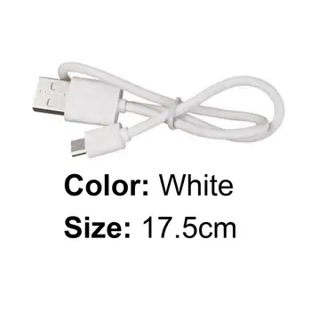 USB Kabel Okrogle Žice Univerzalno Bela 17.5 cm Trajne USB Polnjenje Linija za Telefon
