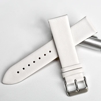 MAIKES Watch Tanek Trak Pravega Usnja Watchband Belo Gledanje Zapestnico Watch Pribor Primeru Za CK Calvin Klein Watch Band
