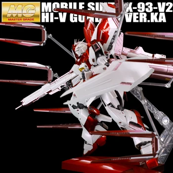 BANDAI 1 MG /100 RX-93-V2 Hiv-Gundam Kartico Ploščo, Model Wandai Kovin Barvanje Dejanje Igrača Številke