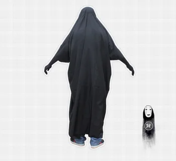 Ni Obraz Človeka, Anime Hayao Miyazaki Živahen Stran Kaonashi Cosplay Plašč Celoten Sklop Halloween Kostum Haljo+Maska+Rokavice
