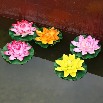 1pcs 28 cm Simulacije Veliki lotosov Cvet, Plastični Bonsaj Prostem Fish Tank Bazen Krajinsko Posajenih Rastlin, Cvetja