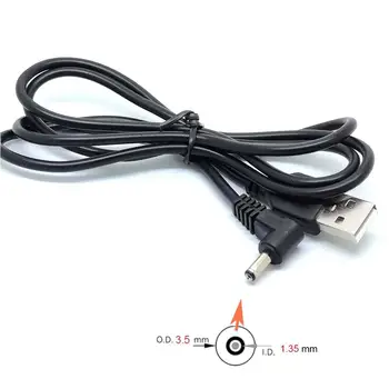 Kabel 90 Kota PC USB Moški-5V DC 3,5 mm x 1.35 mm Adapter Sod Priključek za Napajalni Kabel Kabel Adapter Pribor Kabli