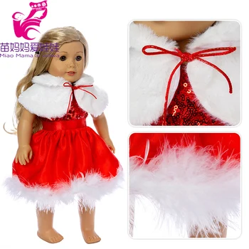 Lutka Obleko Božič Obleko Pajama Set za 43 cm Baby Novo Rojen Lutka Oufit 18 Inch Ameriški Lutka Novo Leto Oblačila Božično Darilo