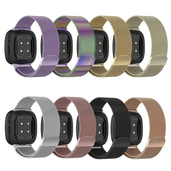 Kovinski Trak Za Fitbit obratno 3 Nerjavečega Jekla Očesa Zapestnica Correa za Fitbit občutek Band Zamenjava Pametne Watch Pasu