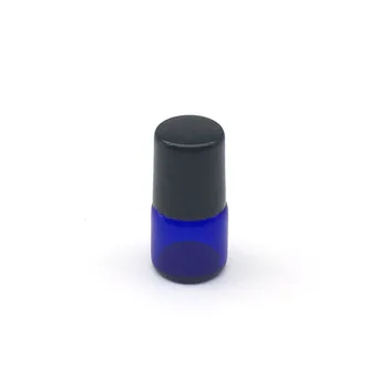 1pcs Mini 1ml Modri Trak na Stekleno Vialo Za Povratne Eterična Olja, Parfumi Roller Steklenico Brezplačna Dostava
