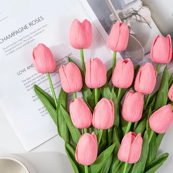 1/5Pcs Tulipani Umetno Cvetje PU Calla Ponaredek Cvetje Pravi Dotik Cvetje za Poroko Dekoracijo Doma Stranka Dekoracijo Uslug