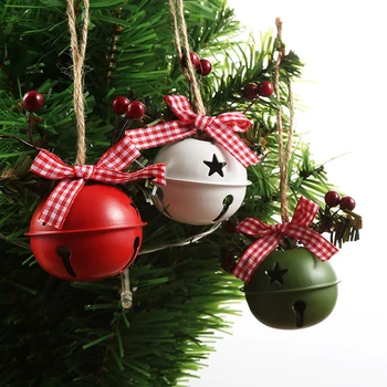 1Pcs Božič Jingle Bells Okraski Kovin, Železa Božični Zvon Okras za Xmas Tree Okraski Navidad 2022 Novo Leto Dobave