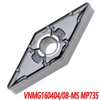 Prvotne VNMG VNMG160404-MS MP735 VNMG160408-MS 10pcs CNC stružnica Vstavljanja Karbida Vstavite Uvožene Iz Japonske Visoko Učinkovit